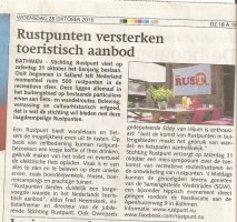 Jubileum 10 jaar Rustpunten - In de KRANT