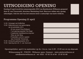OPENING ZOMEREXPOSITIE - BEELDENTUIN WITHAREN
